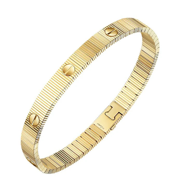 18K Gold Screw Motif Bracelet